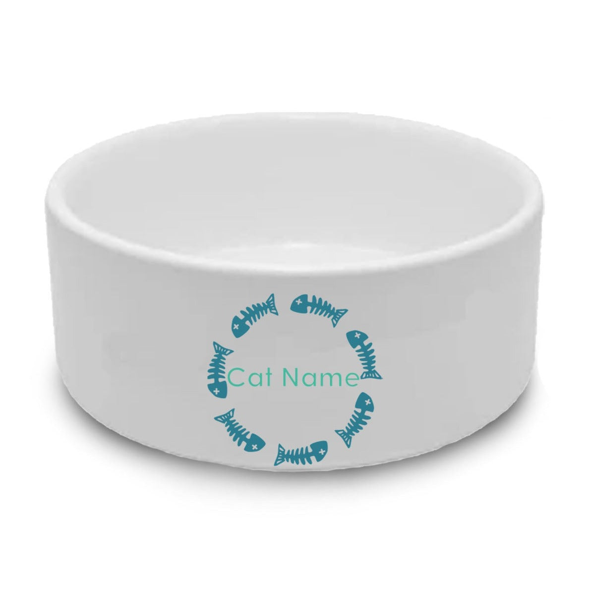 Personalised Cat Bowl with Fish Design Image 1