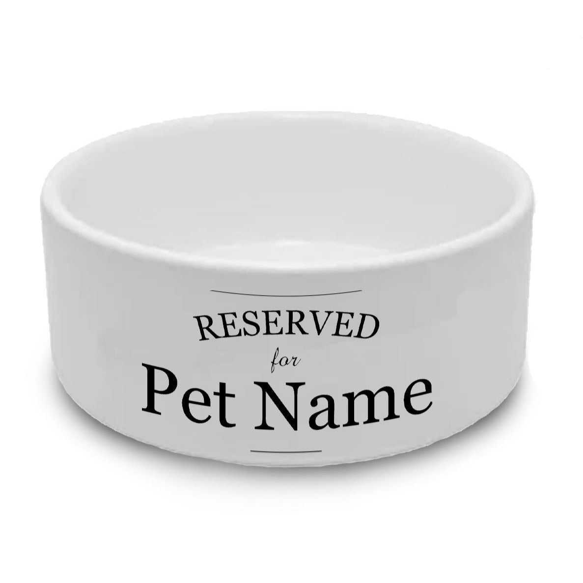 Personalised Small Pet Bowl with Reserved Design Image 1