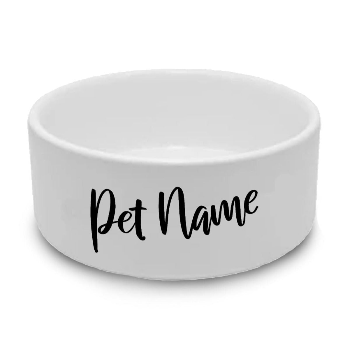 Personalised Small Pet Bowl with Slanted Name Image 1