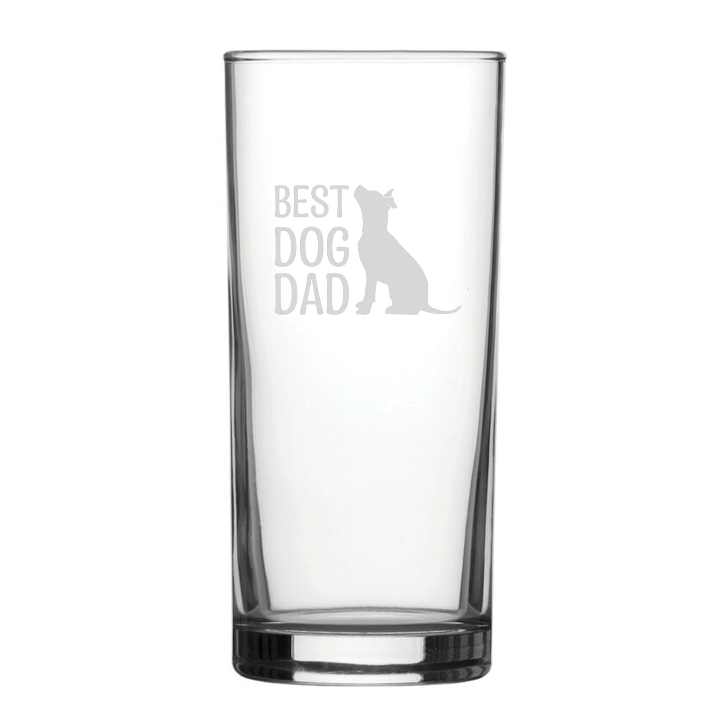 Best Dog Dad - Engraved Novelty Hiball Glass Image 2