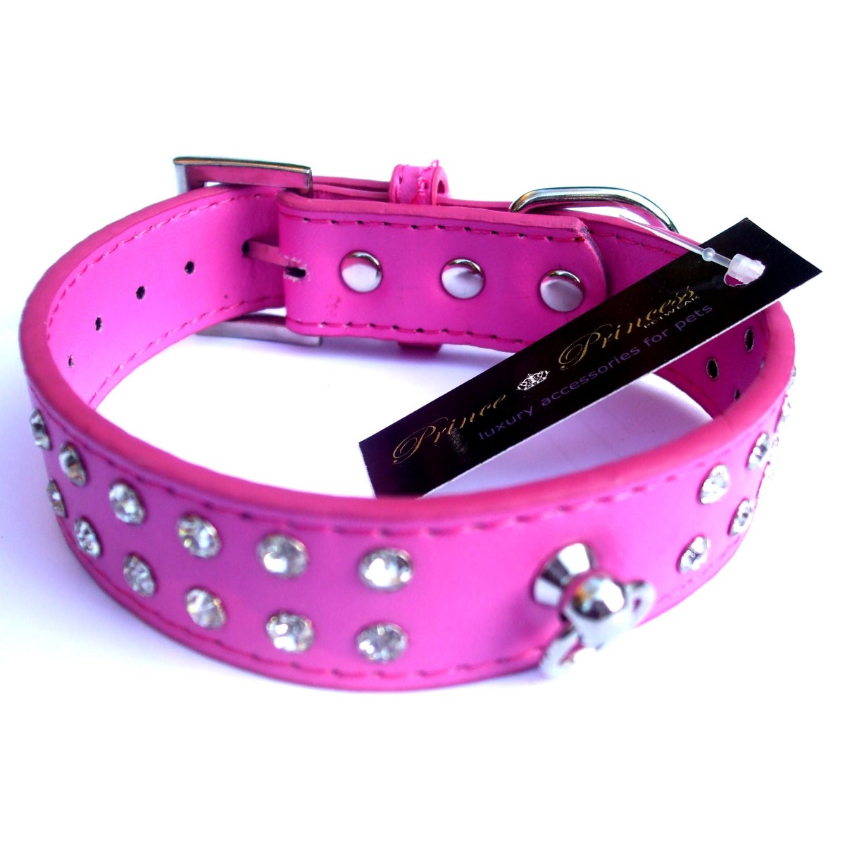 Designer Two Row Crystal Dog Collars Prince Princess Petwear UK